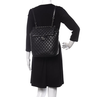 Chanel Lambskin Quilted Large Urban Spirit Backpack Black 2 of 14