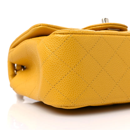 Chanel Caviar Quilted Mini Square Flap Yellow 8 of 13