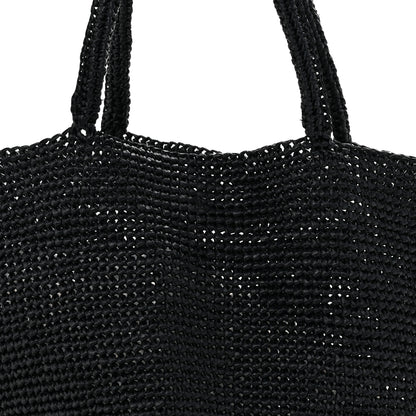 The Row Raffia Genevieve Tote Bag Black 7 of 11