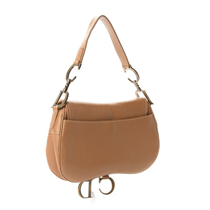 Christian Dior Calfskin Double Saddle Bag Brown 3 of 14