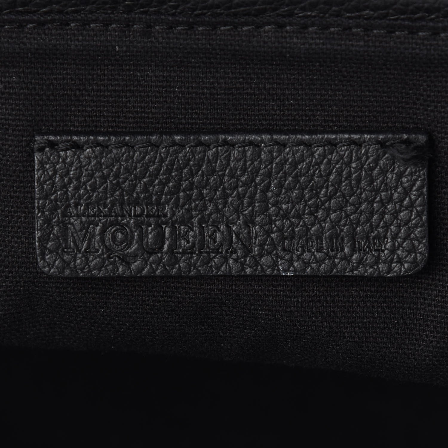 Alexander McQueen Pebbled Calfskin Large Skull Padlock Zip Around Tote Black 6 of 9