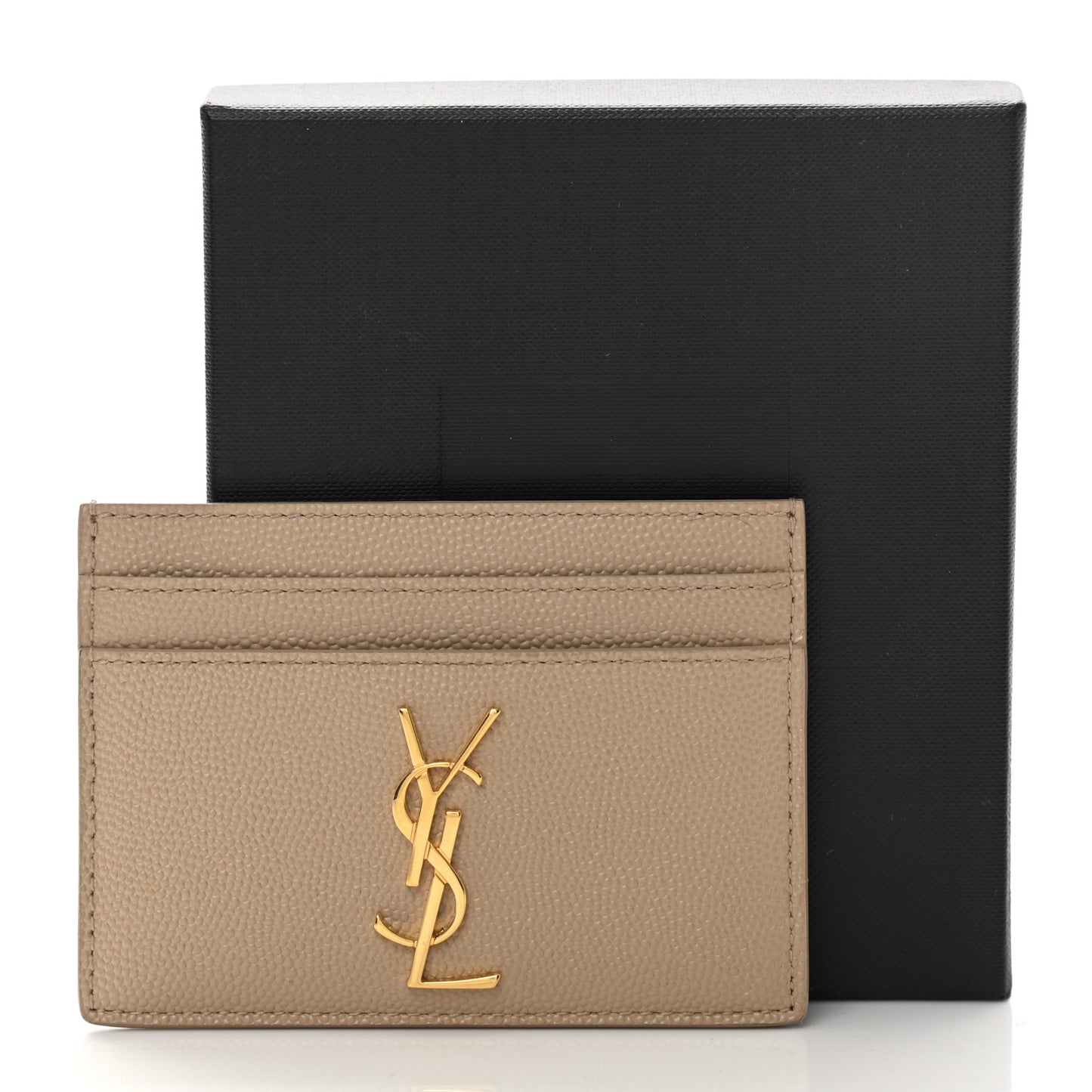 Grain De Poudre Monogram Credit Card Case Nude Powder