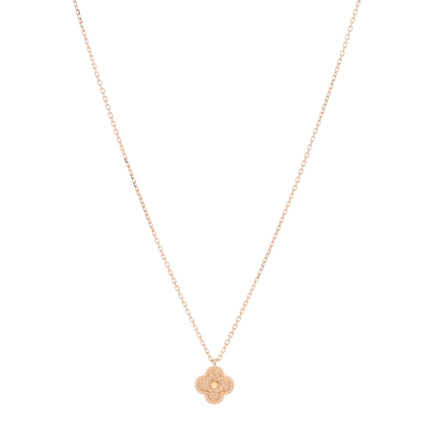 Van Cleef & Arpels 18K Rose Gold Sweet Alhambra Pendant Necklace 1 of 4