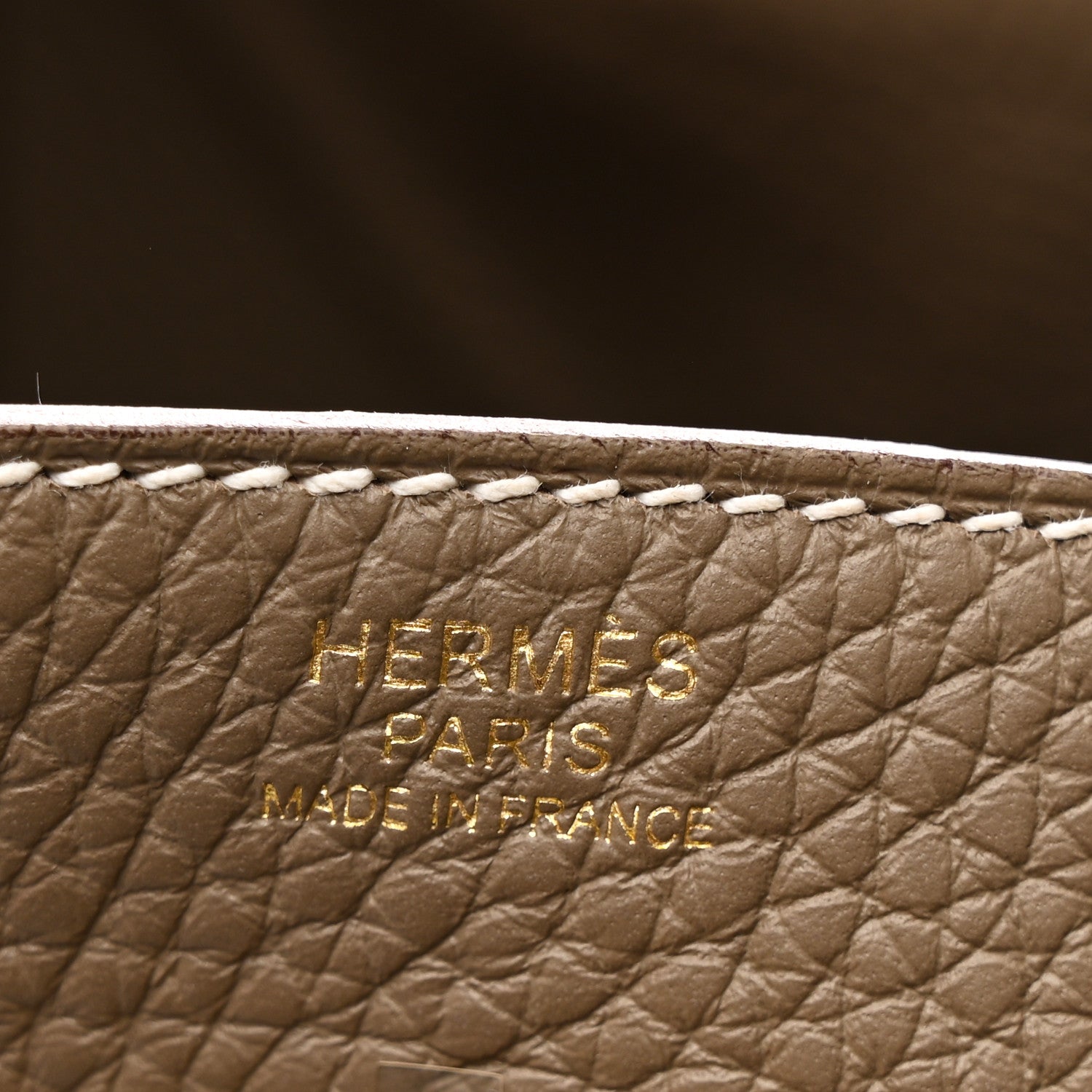 Hermes Taurillon Clemence Lindy 30 Etoupe 6 of 11