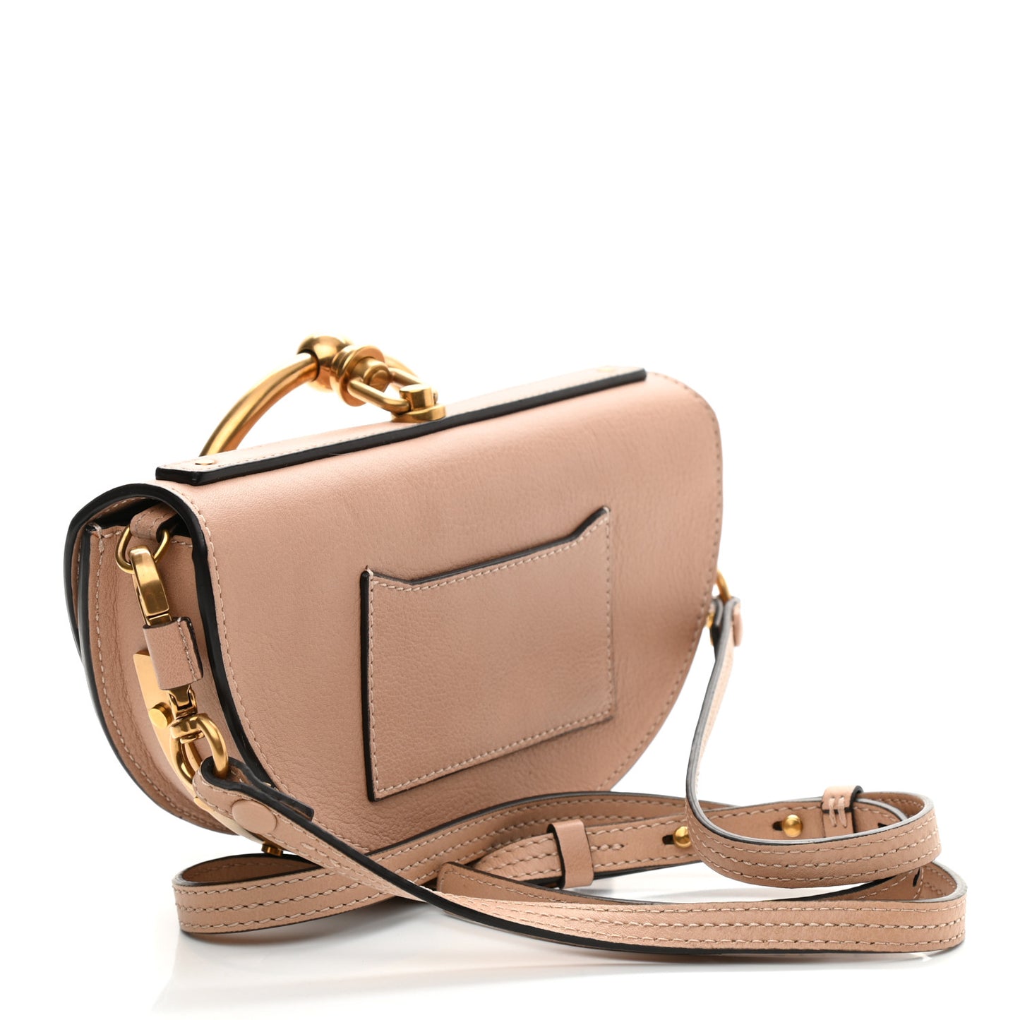 Calfskin Small Nile Bracelet Minaudiere Bag Biscotti Beige