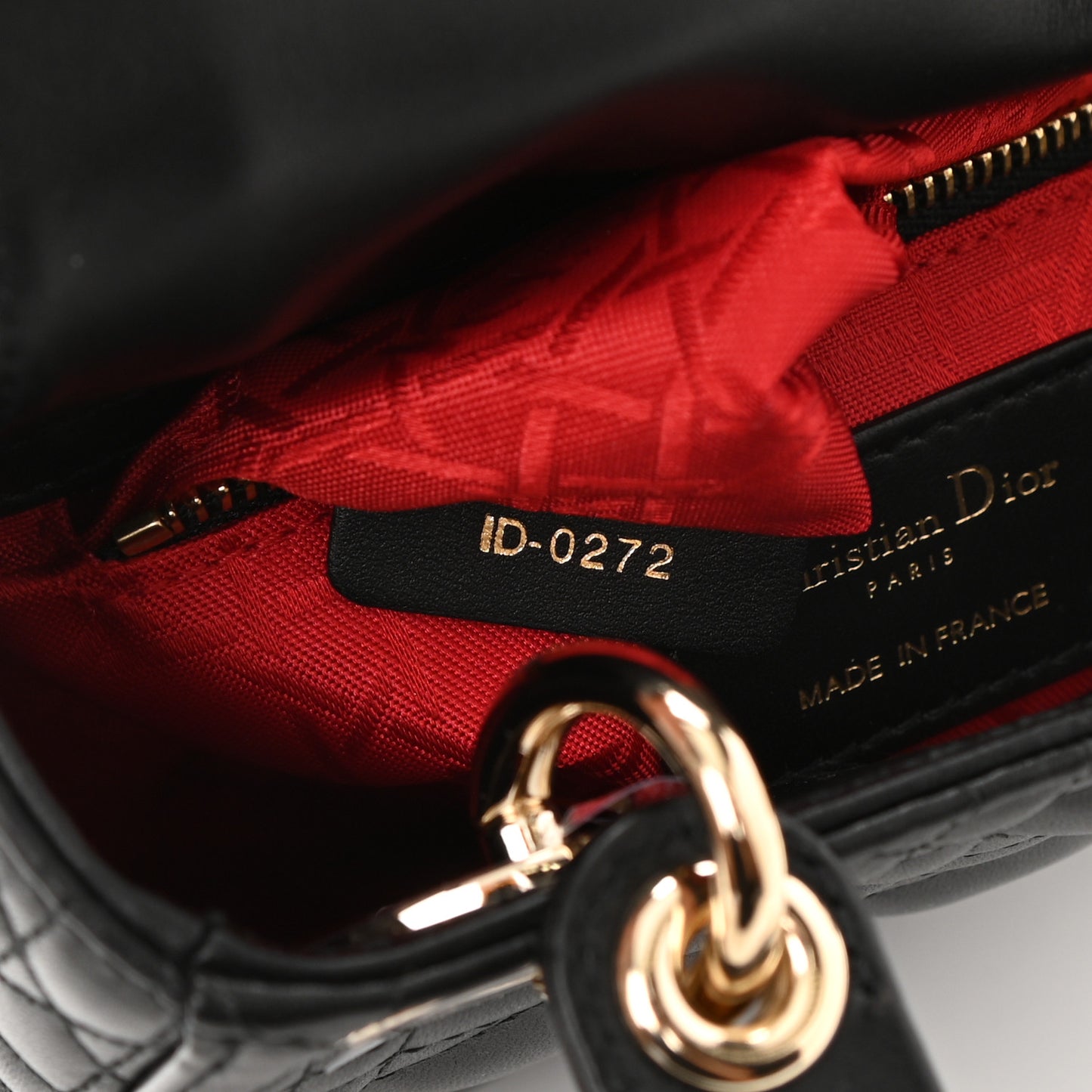 Lambskin Cannage Mini Lady Dior Black
