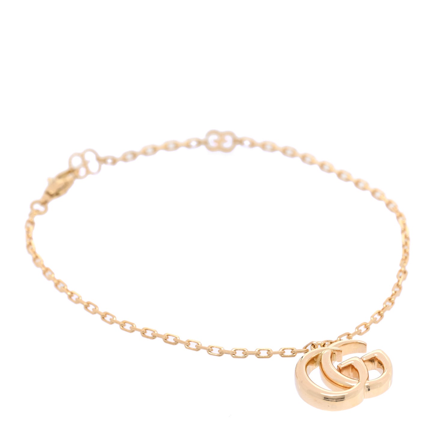 18K Yellow Gold GG Running Charm Bracelet