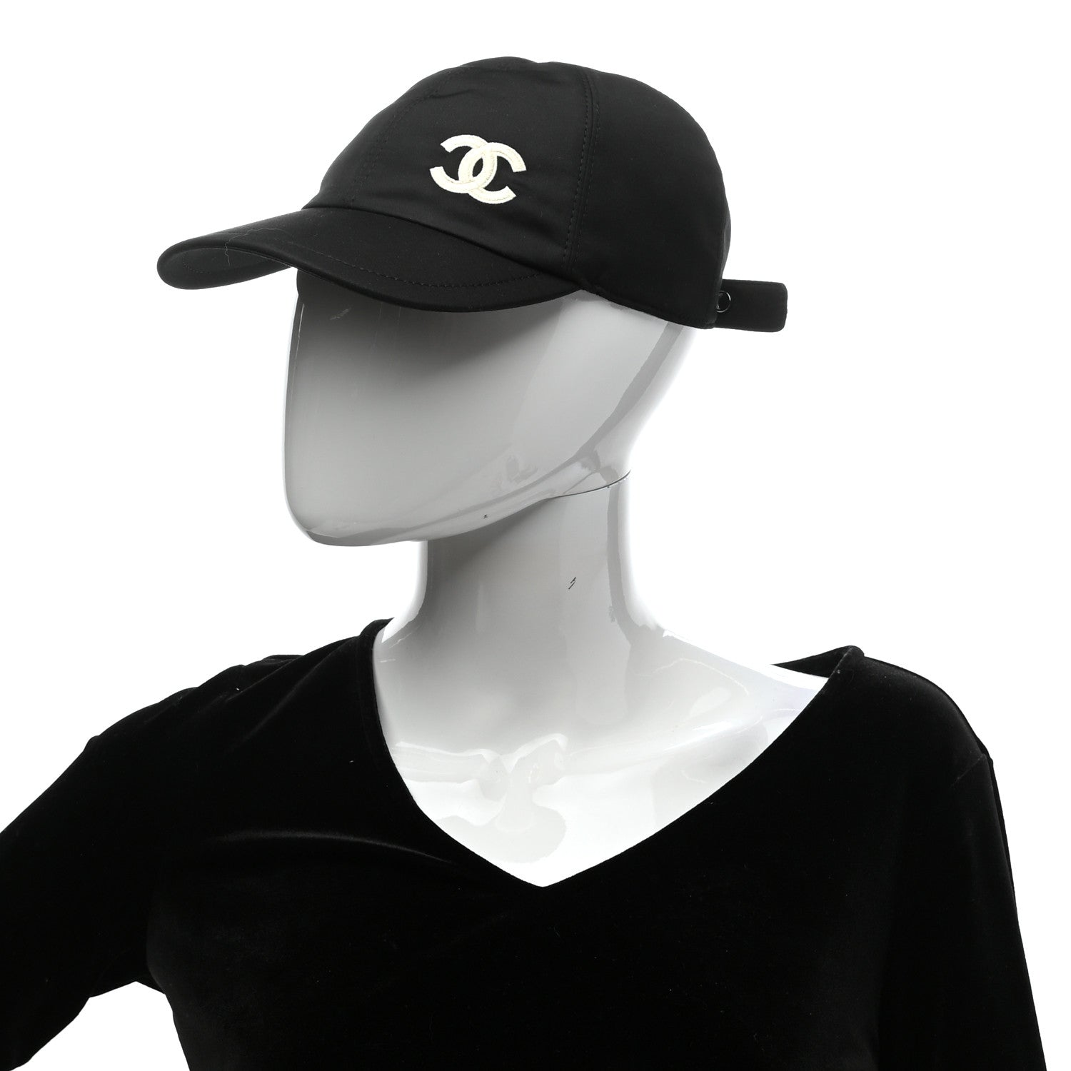 Chanel Cotton CC Cap Hat Black 2 of 8