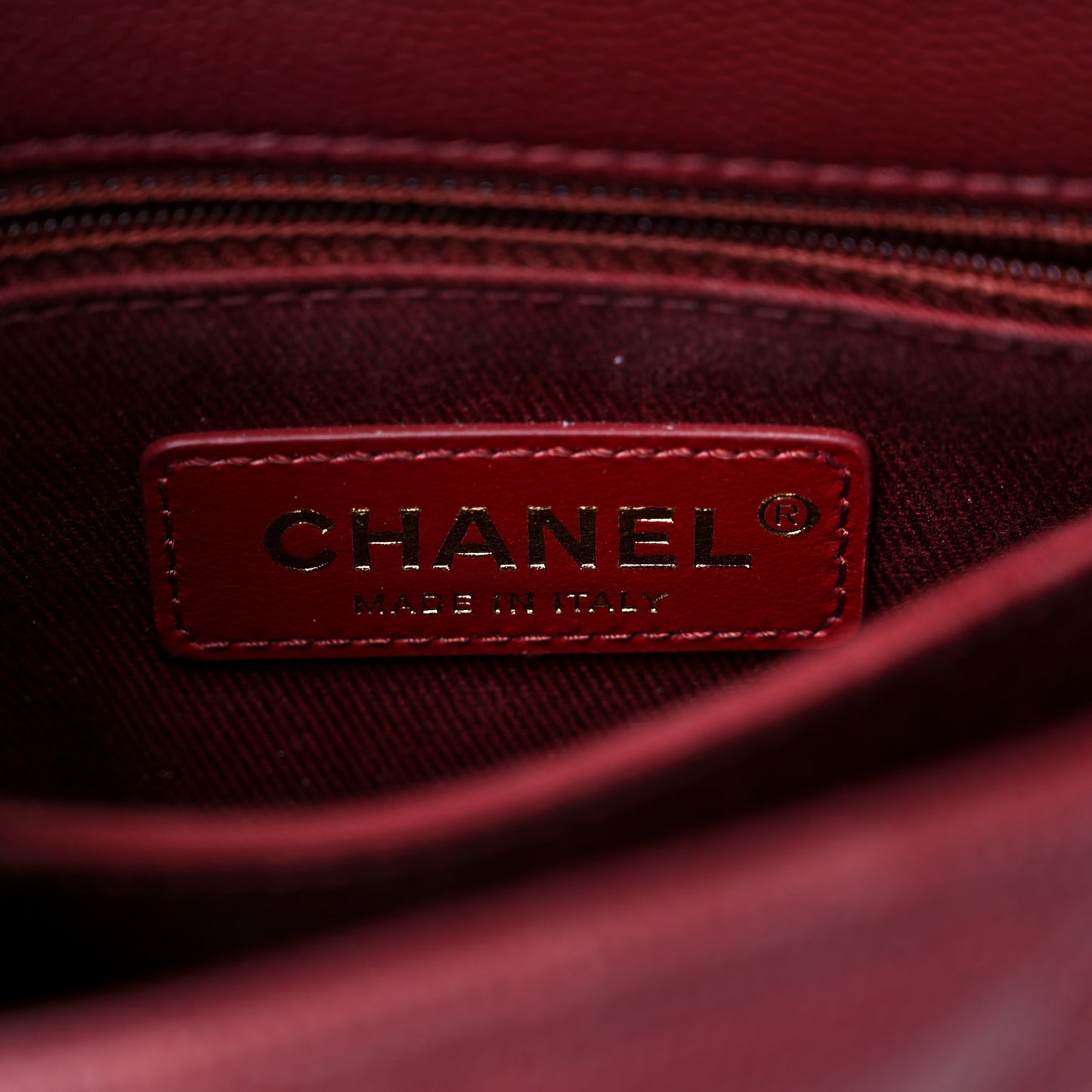 Caviar Quilted Extra Mini Coco Handle Flap Burgundy
