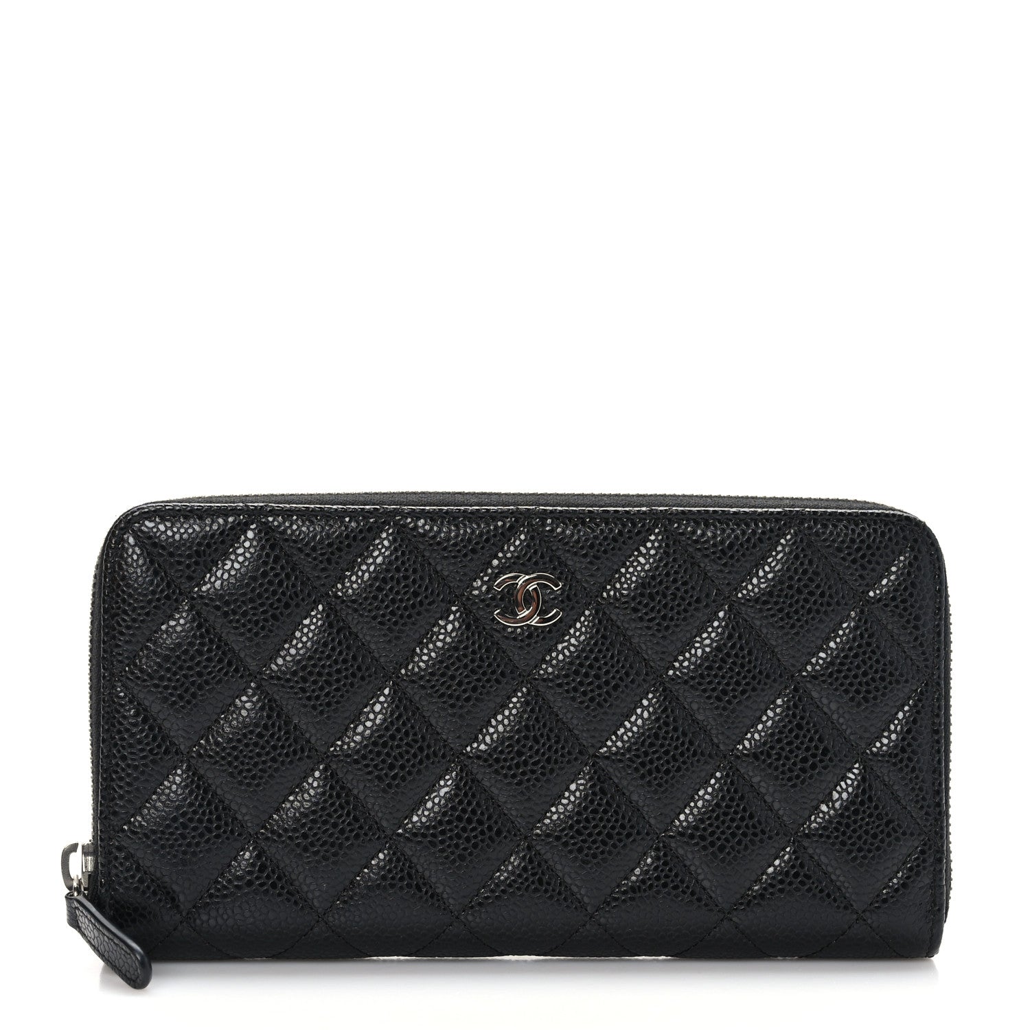 Chanel Caviar Quilted Large Gusset Zip Around Wallet Black 1 of 8