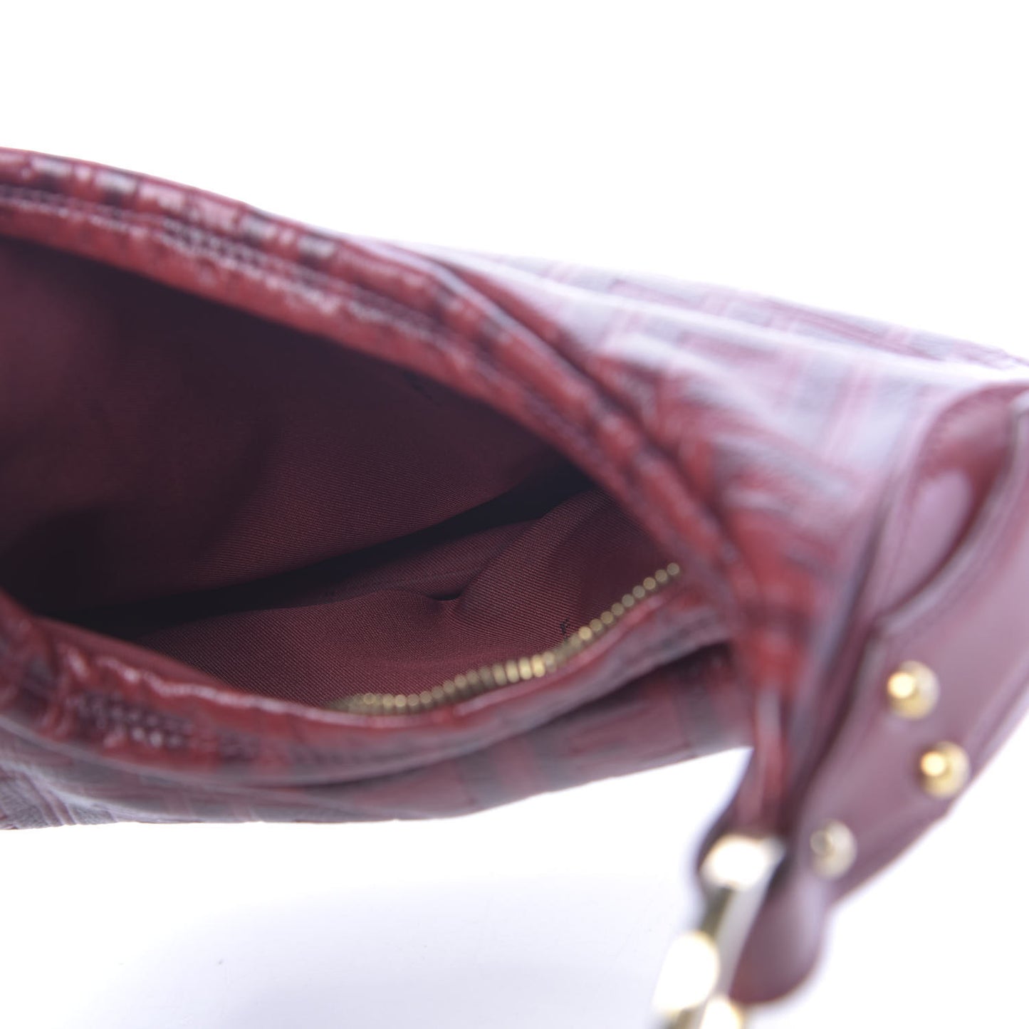 Vitello FF Embossed Small Chef Hobo Rosso