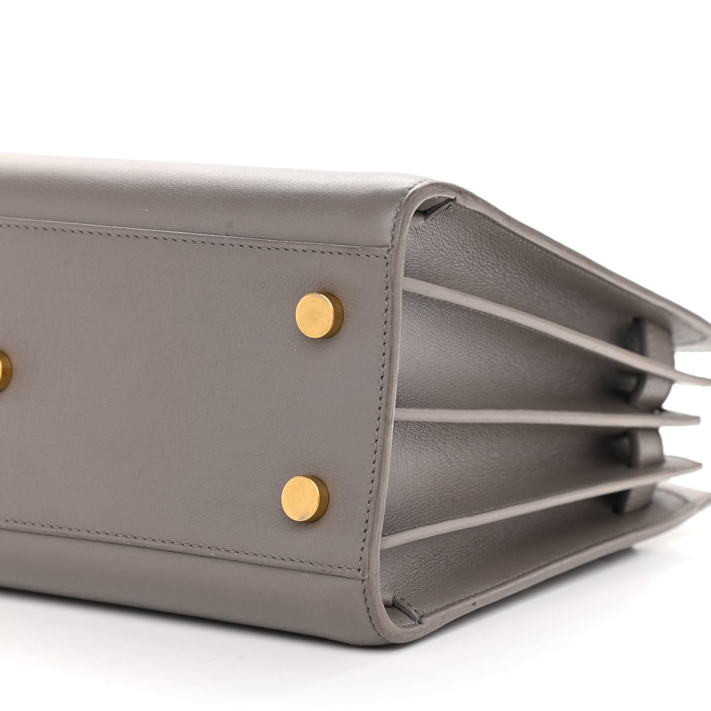 Grained Calfskin Baby Sac De Jour Fog