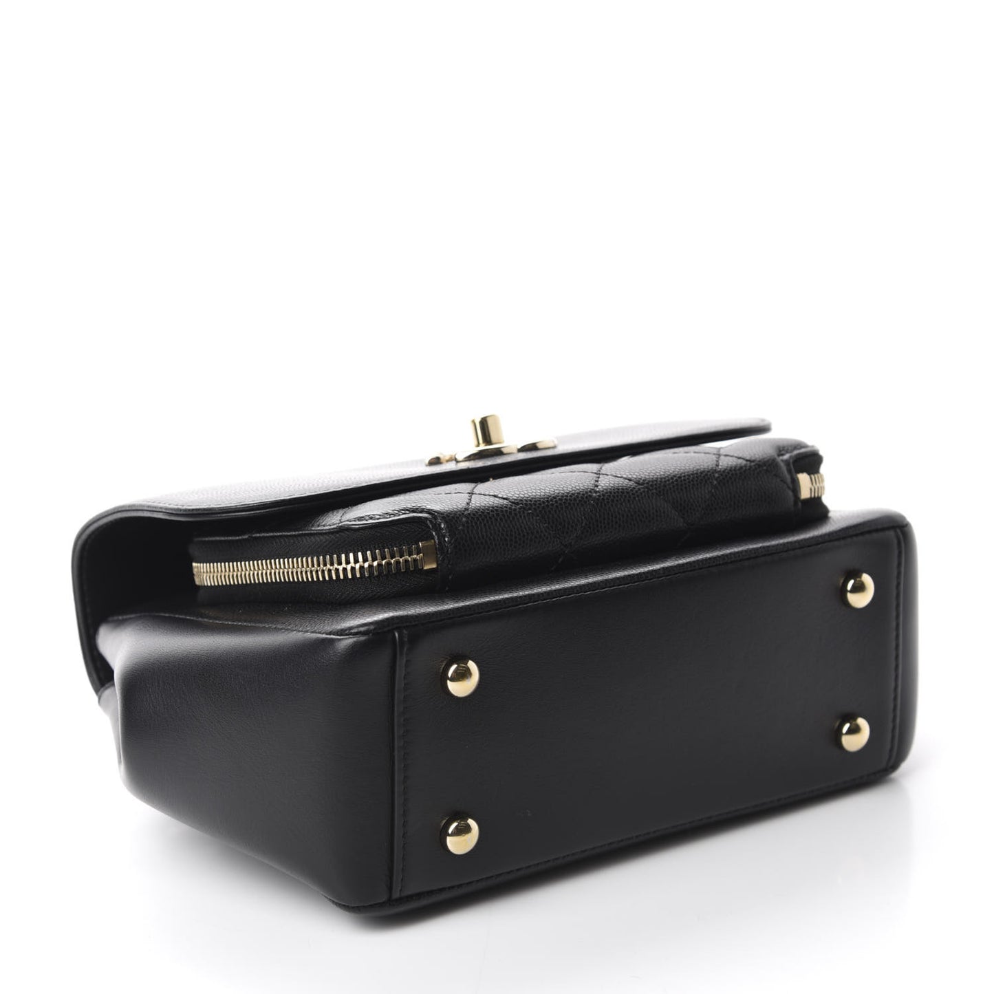 Caviar Quilted Mini Business Affinity Flap Black