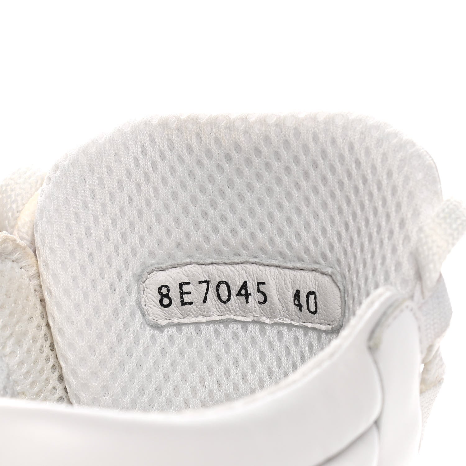 Fendi Nappa Macro FF Embossed Womens High Top Sneakers 40 White Ice 10 of 15