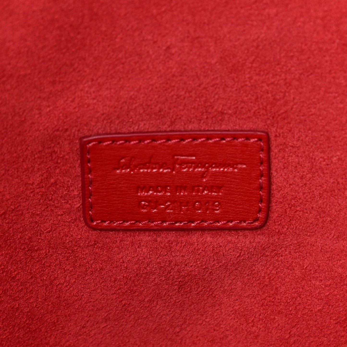 Calfskin Medium Gancini Tote Red