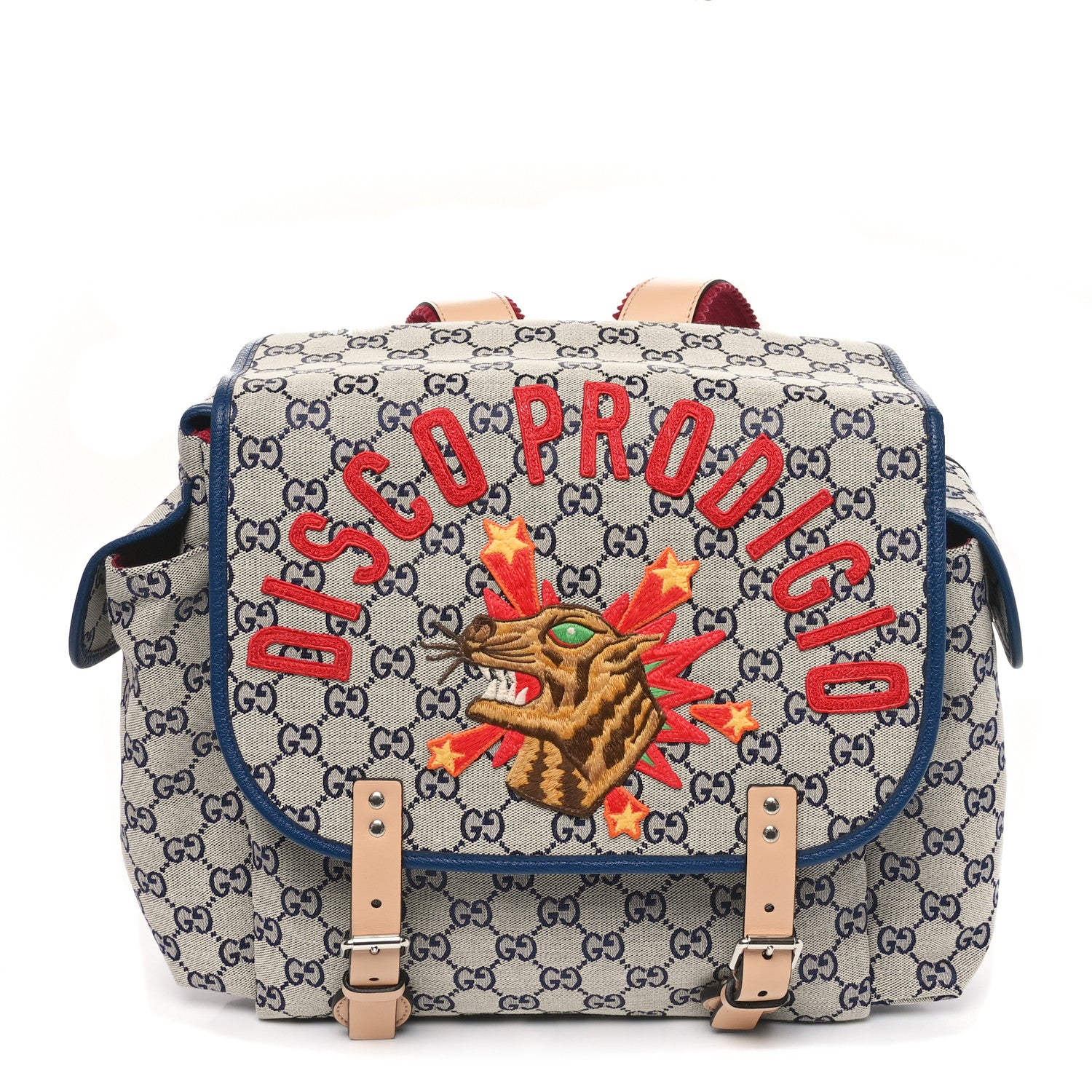 Gucci Monogram Childrens Disco Prodigio Patch Backpack Navy 1 of 10