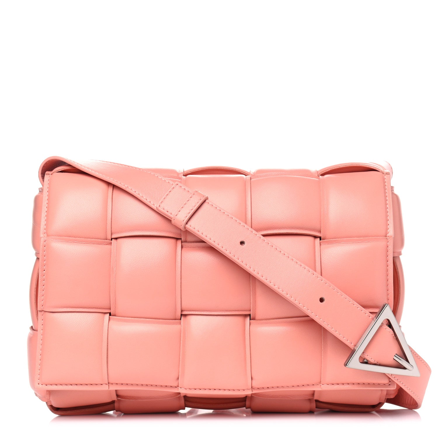 Bottega Veneta Nappa Maxi Intreccio Padded Cassette Crossbody Bag Peachy 1 of 8