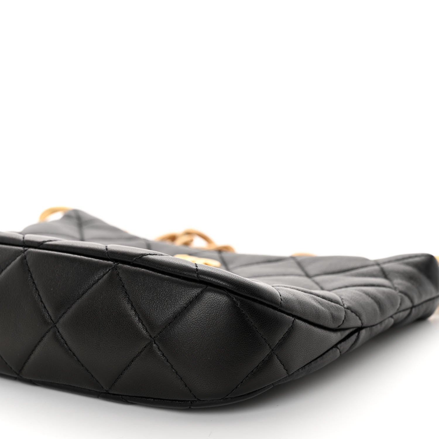 Chanel Lambskin Quilted CC Chain Hobo Black 10 of 11