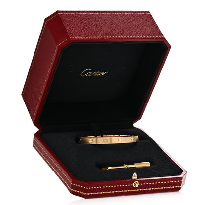 Cartier 18K Yellow Gold Brushed Finish LOVE Bracelet 17 9 of 9