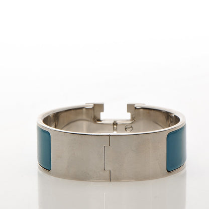 Hermes Enamel Wide Clic Clac H Bracelet PM Bleu 3 of 5