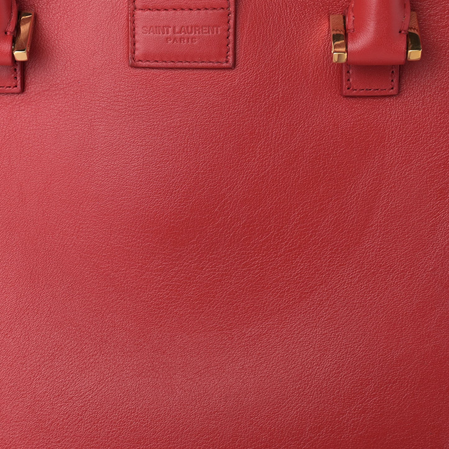 Calfskin Small Monogram Cabas Lipstick Red