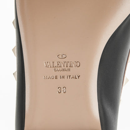 Valentino Garavani Nappa Rockstud Ballerina Flats 38 Black Poudre 6 of 8