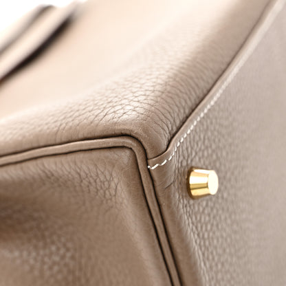 Hermes Taurillon Clemence Kelly Retourne 32 Etoupe 11 of 16