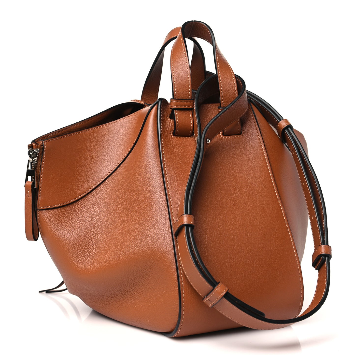 Calfskin Small Hammock Shoulder Bag Tan