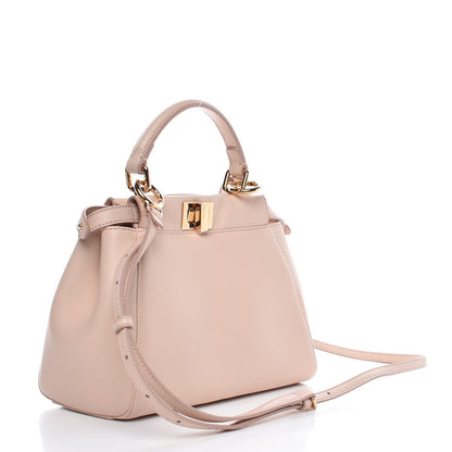 Fendi Nappa Mini Peekaboo Iconic Satchel Rosa Plaster 3 of 14