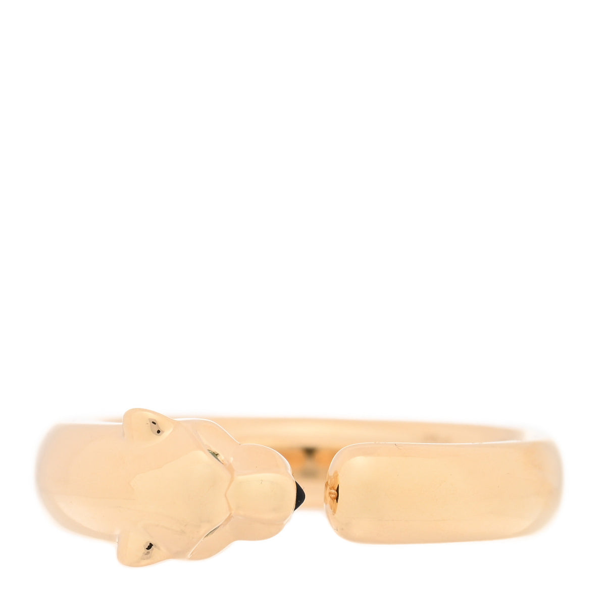 18K Yellow Gold Tsavorite Onyx Panthere De Cartier Ring 54 7