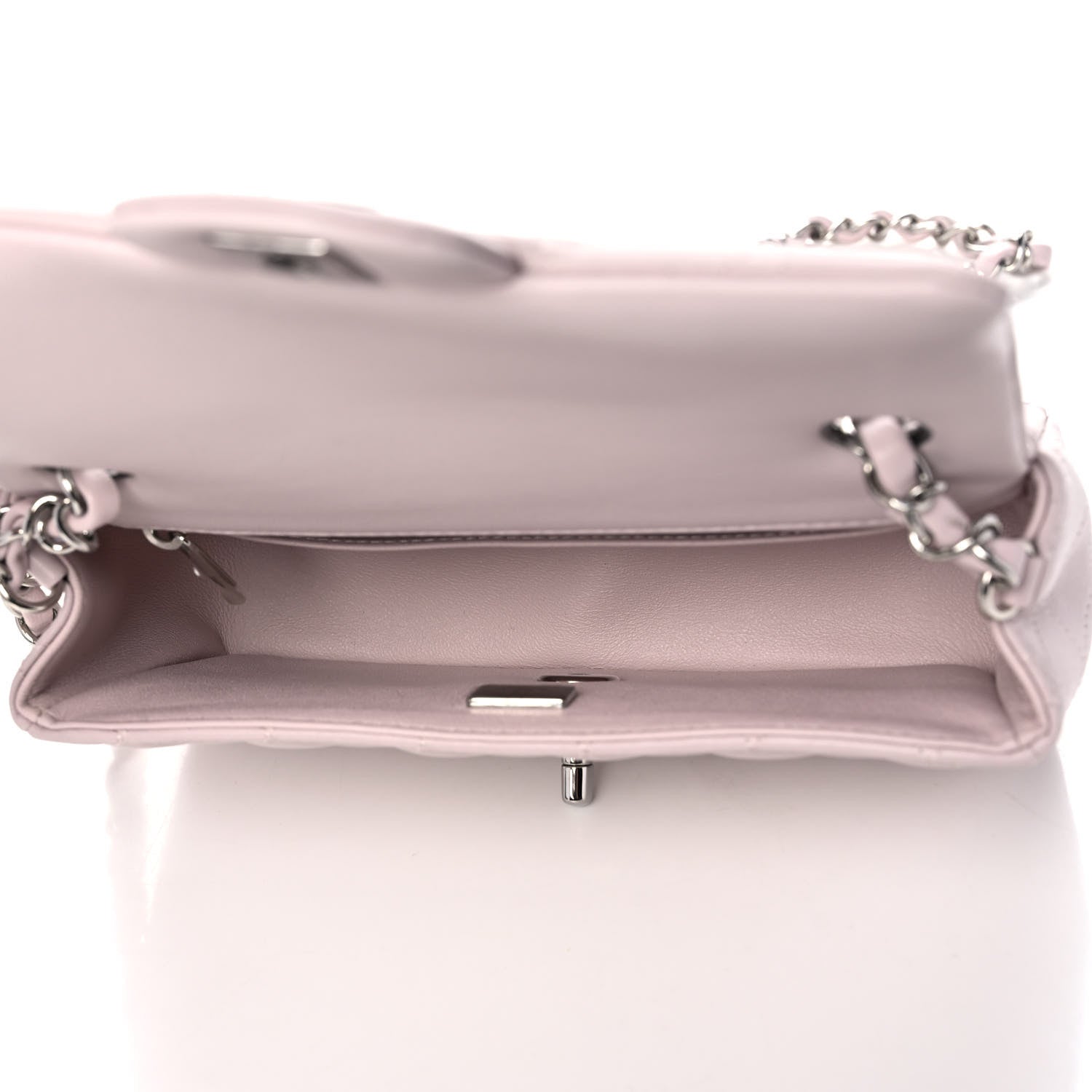 Chanel Lambskin Quilted Mini Rectangular Flap Light Purple 7 of 11