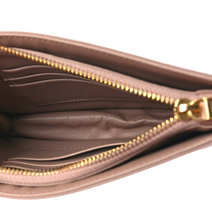 Christian Dior Calfskin Cannage Caro Zipped Pouch With Chain Fard 5 of 8