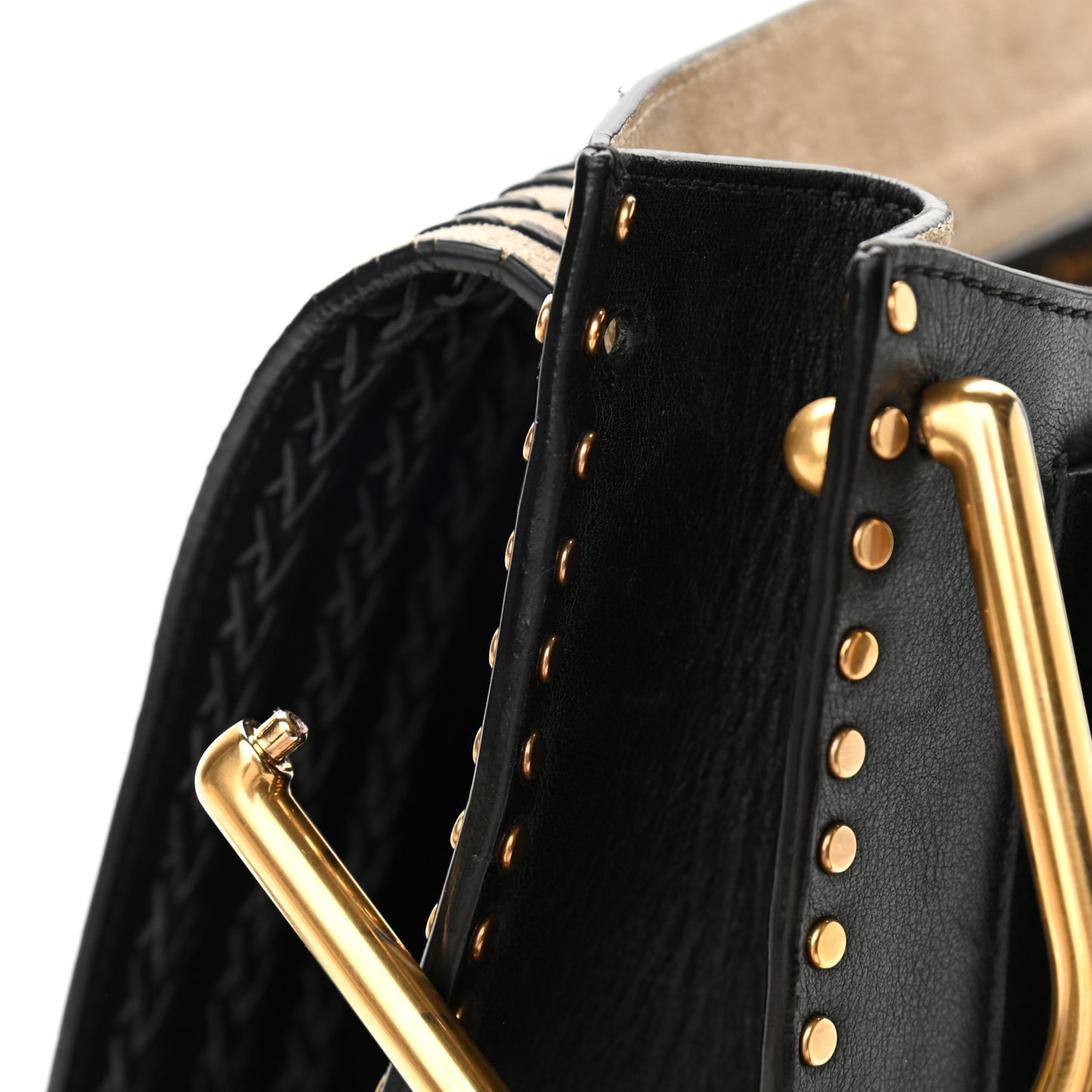 Calfskin Braided Medium Hudson Shoulder Bag Black