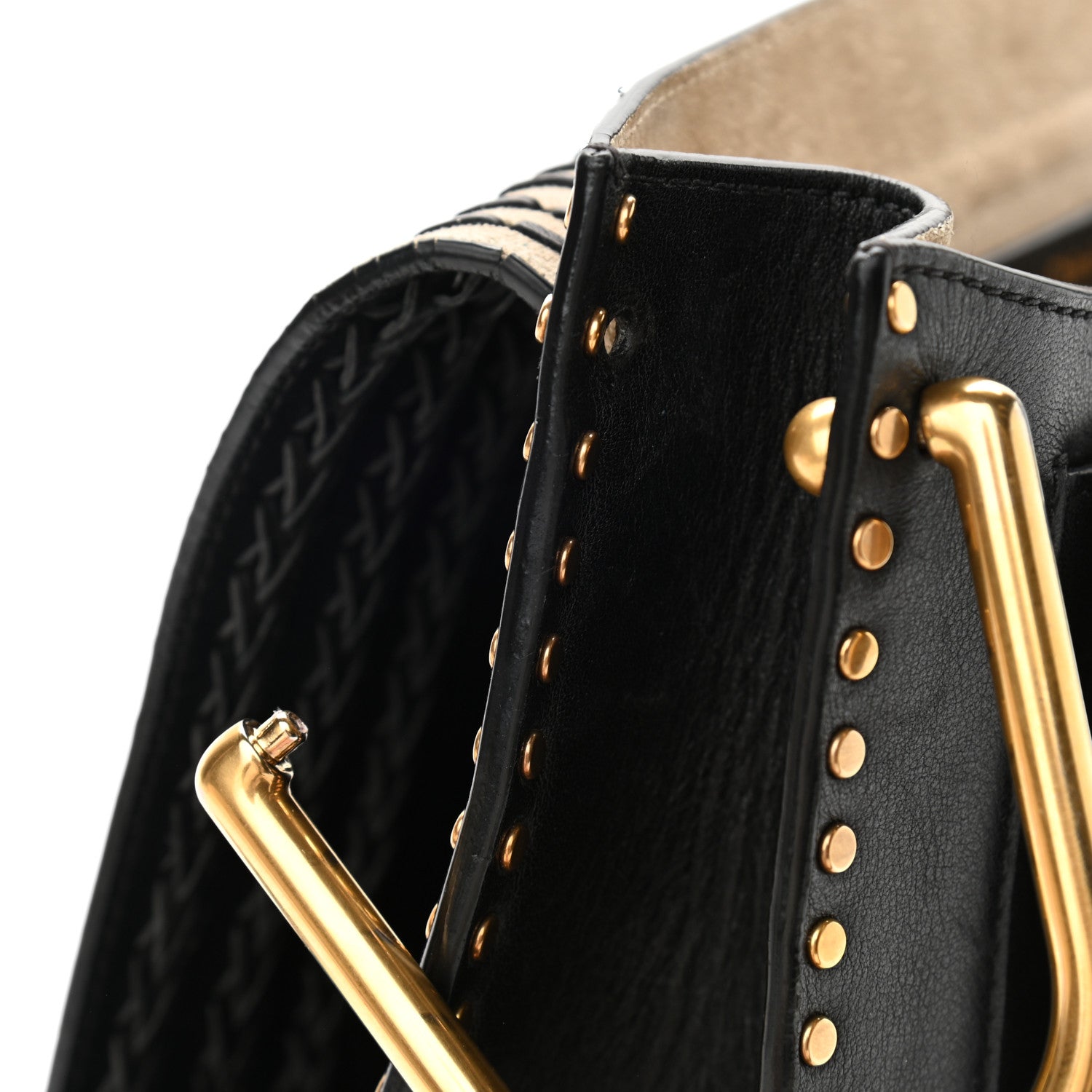 Chloe Calfskin Braided Medium Hudson Shoulder Bag Black 10 of 10
