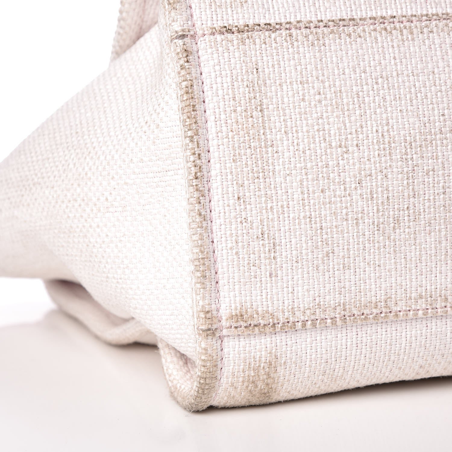 Chanel Canvas Large Deauville Tote White Pink 13 of 24