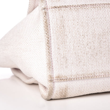 Chanel Canvas Large Deauville Tote White Pink 13 of 24