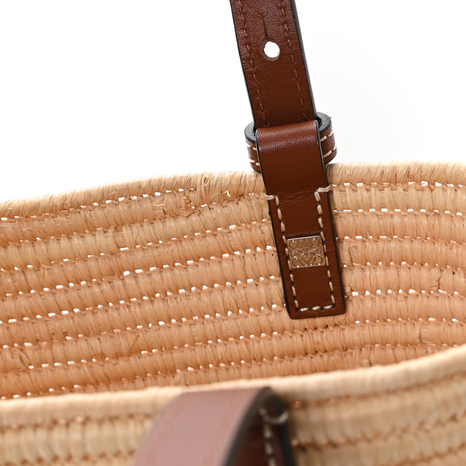 Loewe Raffia Small Square Basket Tote Bag Natural Tan 1936570