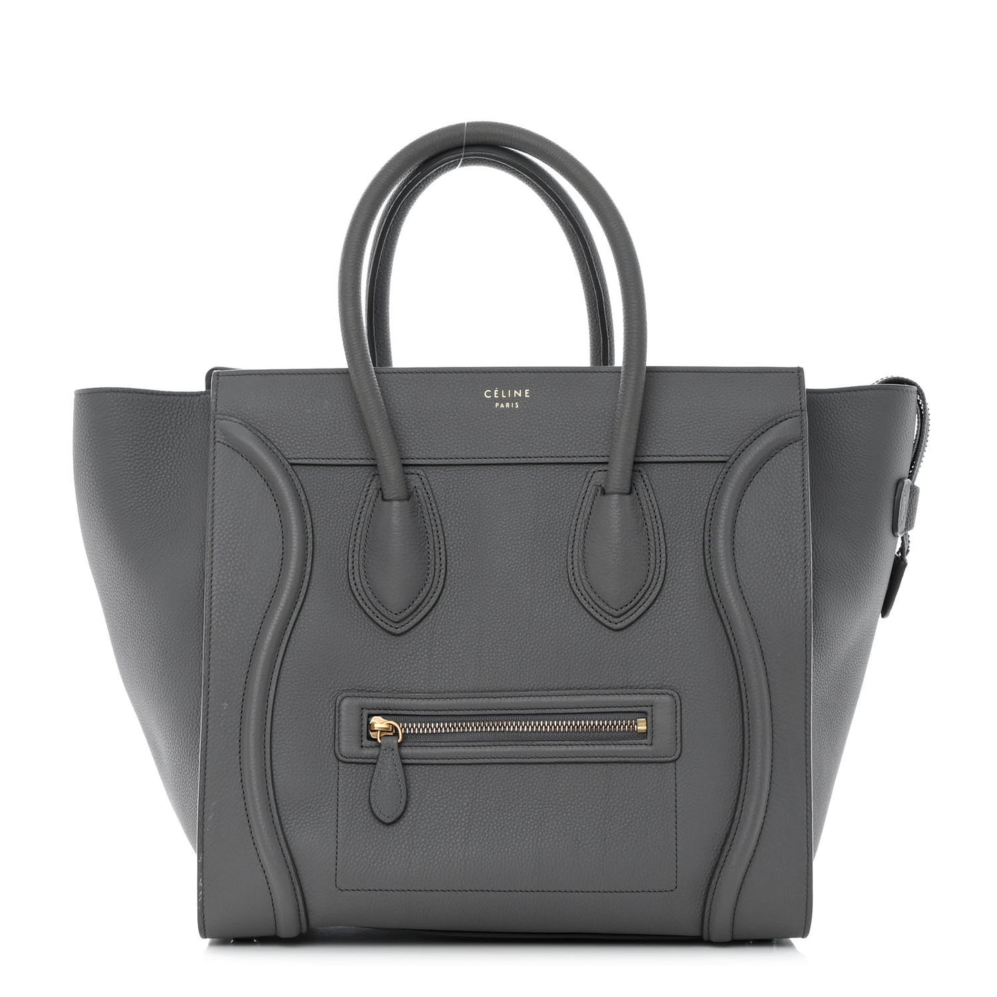 Drummed Calfskin Mini Luggage Kohl