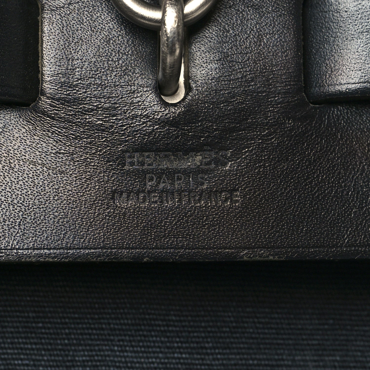 Hermes Toile Vache Calfskin Herbag 39 MM Black 7 of 14