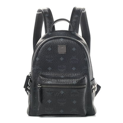 MCM Visetos Side Stud Mini Stark Backpack Black 1 of 4