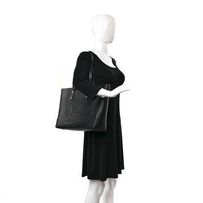Burberry Calfskin Crest Embossed Small Tote Black 2 of 9