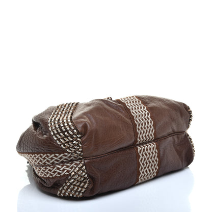Fendi Nappa Embroidered Spy Cognac Avorio 4 of 9
