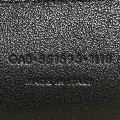 Saint Laurent Canvas Calfskin Teddy Drawstring Shopping Tote White Black 10 of 16