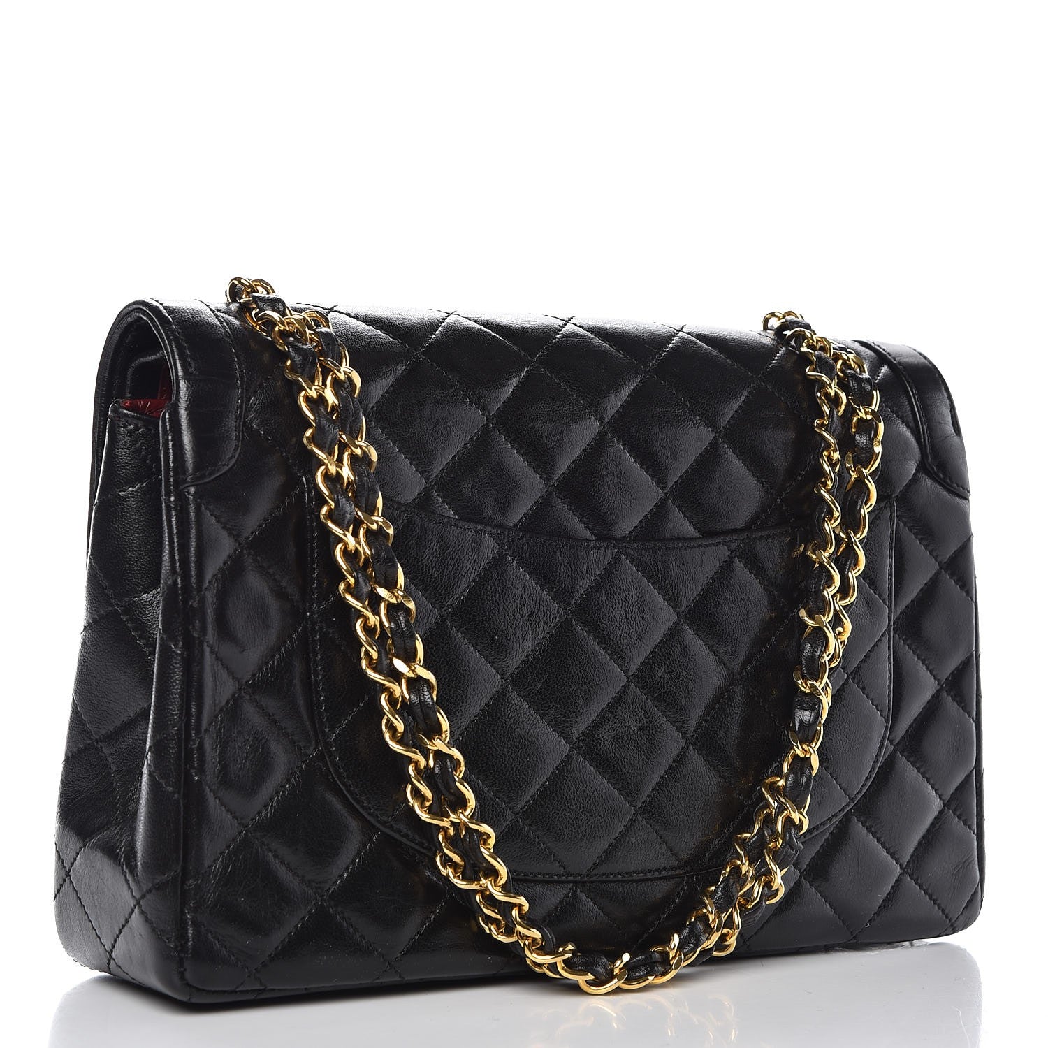 Chanel Lambskin Quilted Medium Double Flap Black 4 of 11