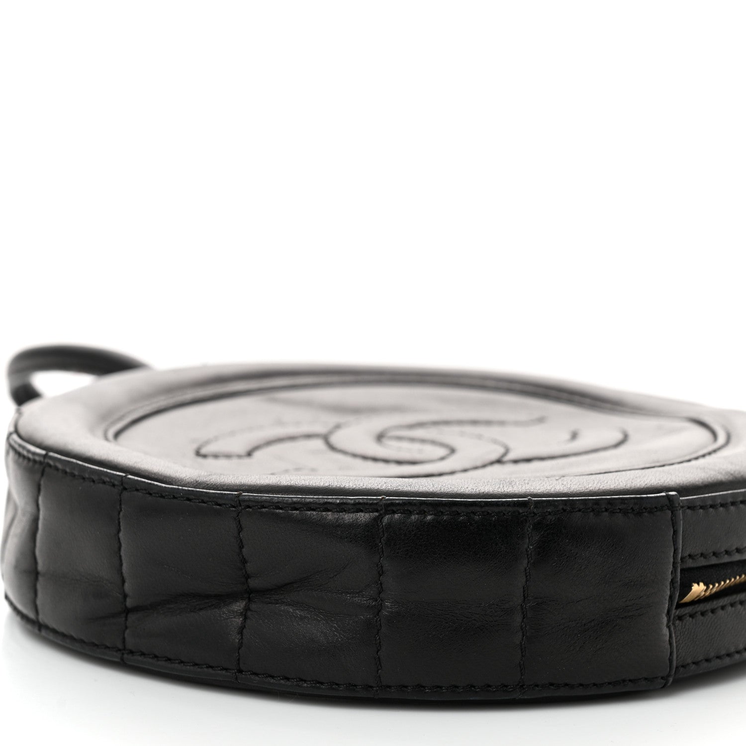 Chanel Lambskin Quilted Small CC Wristlet Black 10 of 10