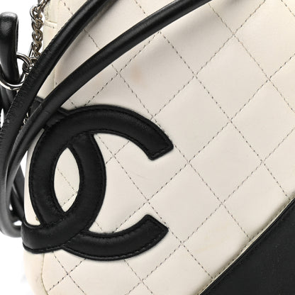 Chanel Calfskin Quilted Cambon Small Messenger White Black 8 of 11