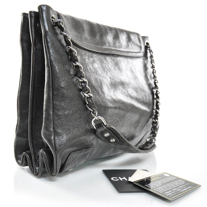 Chanel Glazed Caviar Pocket In The City Tote Brown 3 of 9