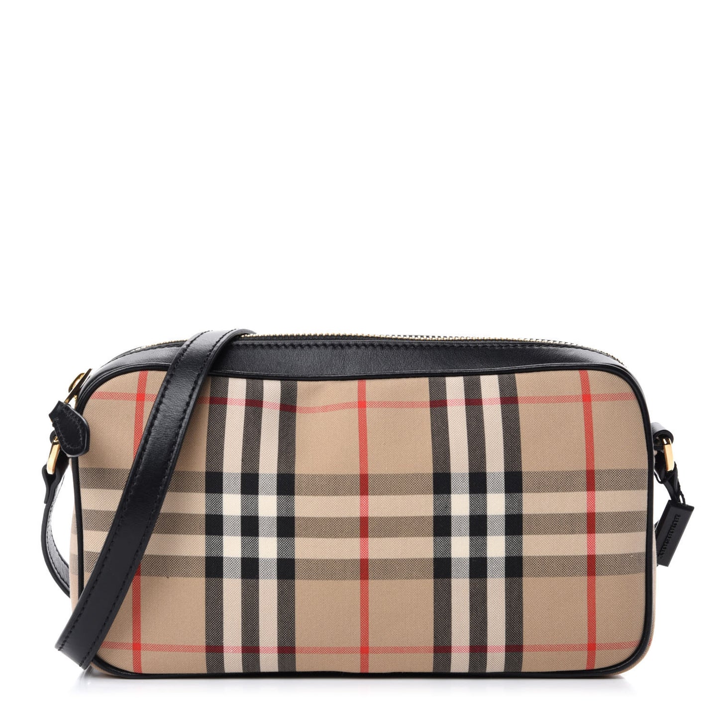 Calfskin Vintage Check Small Camera Bag Archive Beige