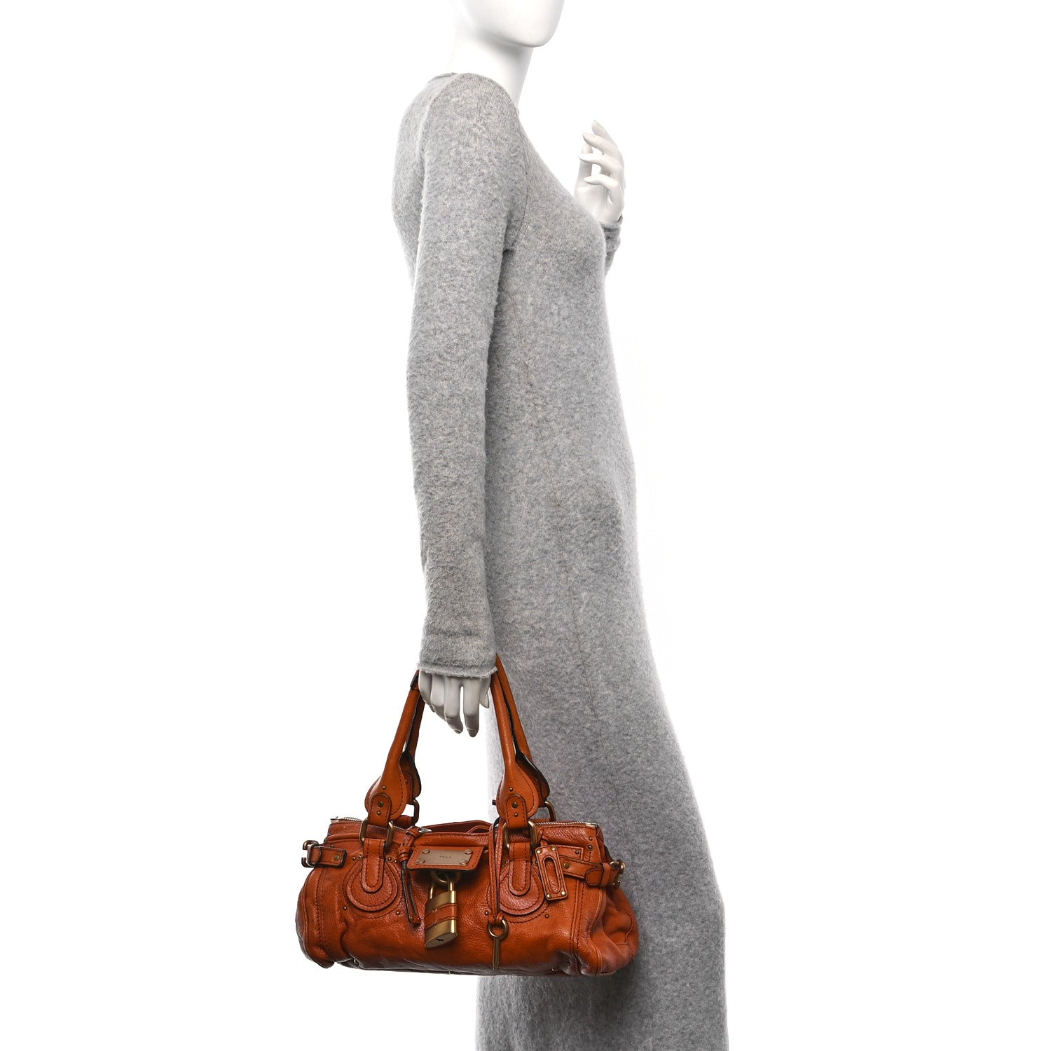 Chloe Calfskin Medium Paddington Satchel Ecureil Brown 2 of 9