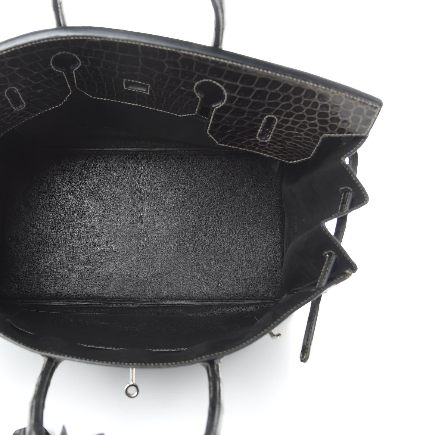 Shiny Porosus Crocodile Birkin 40 Graphite